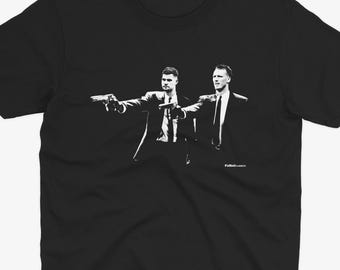 Bruno Guimaraes & Dan Burn Pulp Fiction Style T Shirt | Newcastle T Shirt | NUFC | Geordie T Shirt | Funny Football Tee Newcastle Fan