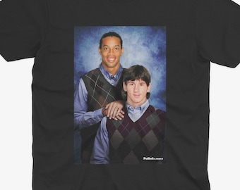 Ronaldinho & Lionel Messi T Shirt | Barcelona T Shirt | Lionel Messi Barcelona | Barcelona Shirt | Ronaldinho and Messi | FC Barcelona Gift
