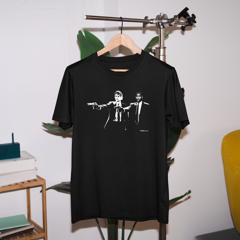 Joachim Andersen & Issa Diop Pulp Fiction Style T Shirt | Fulham England T Shirt | Fulham Fan | Fulham Shirt | Craven Cottage image 2