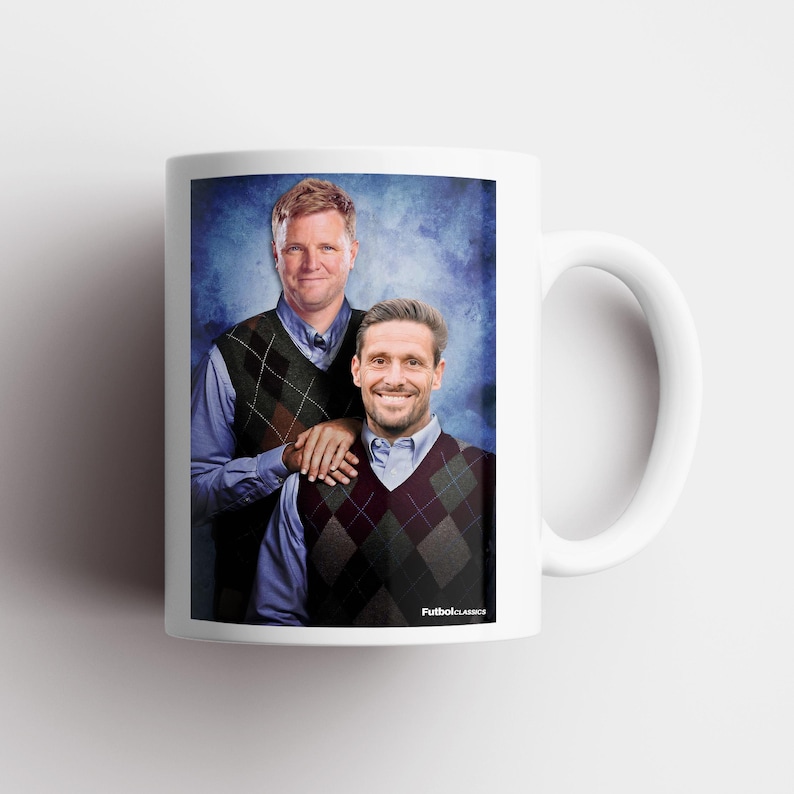 Taza de Eddie Howe y Jason Tindall / Inspirada en el Newcastle United / NUFC / Howe y Tindall / Taza de fútbol / Taza de soccer / Regalo de fútbol / Toon Army imagen 4