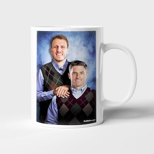 Dan Burn & Fabian Schar-mugg | Inspirerad av Newcastle United | NUFC | Burn och Schar | Fotbollsmugg | Fotbollsmugg | Fotbollspresent | Toon Army bild 1