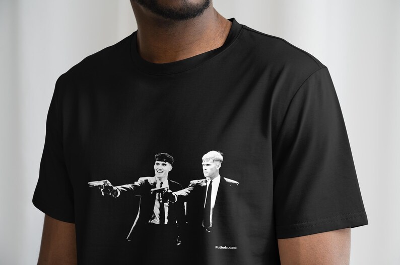 Tino Livramento & Lewis Hall Pulp Fiction Style T Shirt | Newcastle T Shirt | Nufc | Geordie T Shirt | Funny Football Tee | Newcastle United image 3