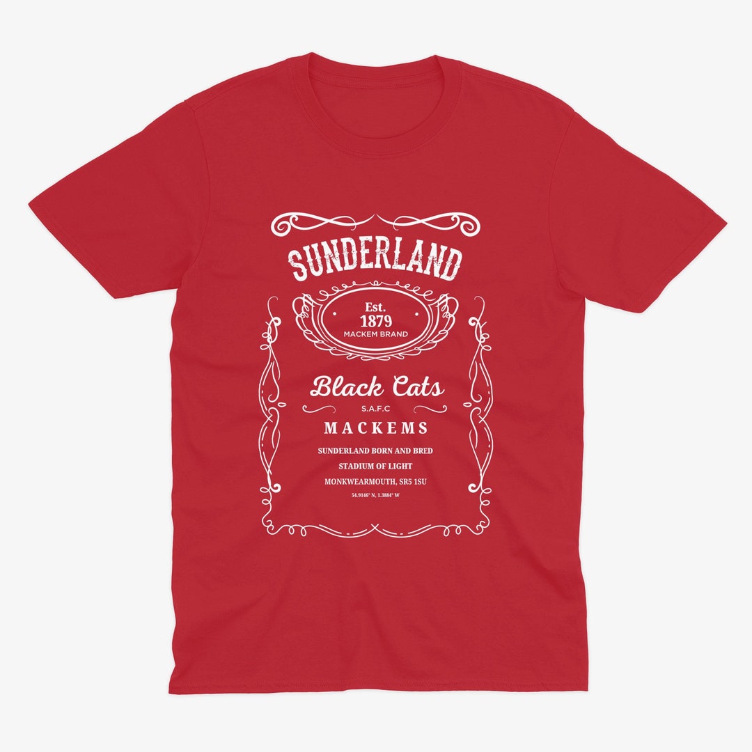 Jack Daniels Inspired SUNDERLAND Shirt Sunderland AFC Sunderland Fan