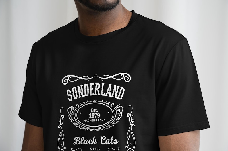 Jack Daniels Inspired SUNDERLAND Shirt Sunderland AFC Sunderland Fan