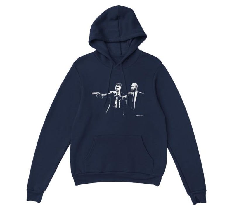 Joelinton & Bruno Guimaraes Pulp Fiction Style Hoodie | Newcastle Hoodie | Newcastle T Shirt | Nufc | Geordie T Shirt | Funny Football Tee image 3