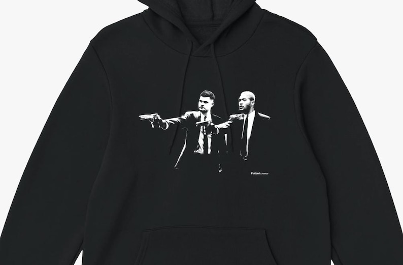 Joelinton & Bruno Guimaraes Pulp Fiction Style Hoodie | Newcastle Hoodie | Newcastle T Shirt | Nufc | Geordie T Shirt | Funny Football Tee image 2