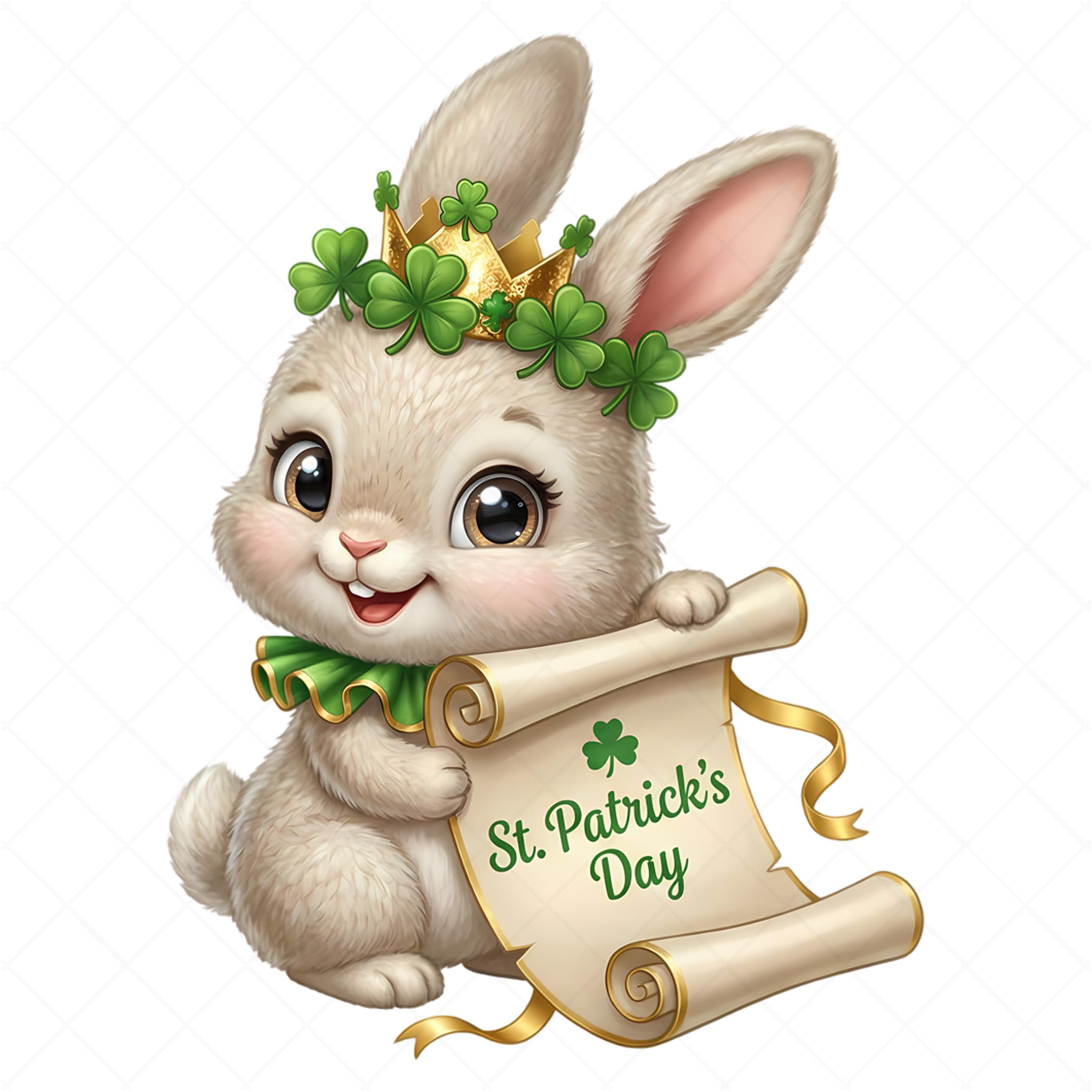 15 St. Patricks Day Bunny Pngs, Cute Irish Rabbit Clipart, Lucky ...