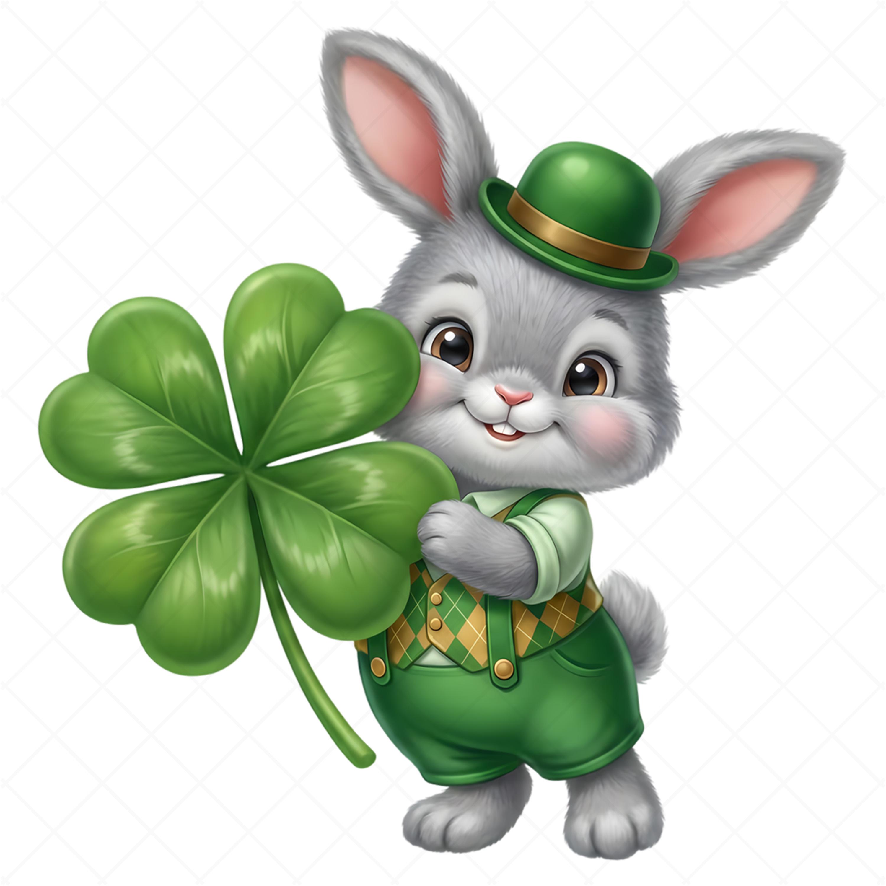 15 St. Patricks Day Bunny Pngs, Cute Irish Rabbit Clipart, Lucky ...