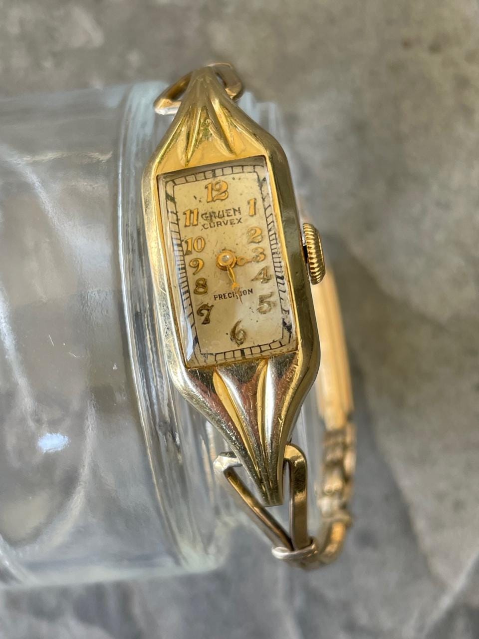 Gruen Vintage Curvex 14k Gold Watch - Etsy display picture 1