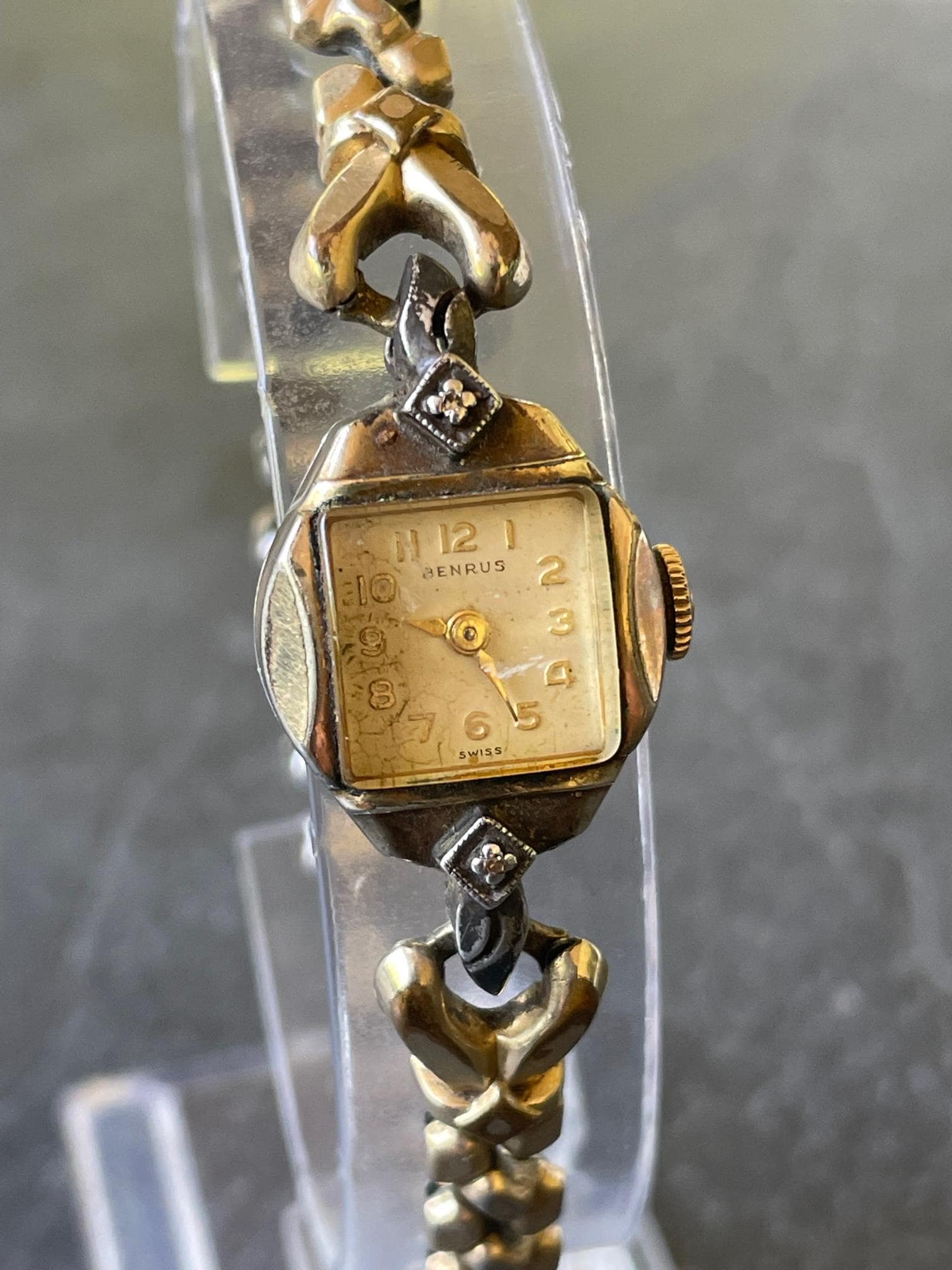 10k Rgp Bezel Vintage Benrus Ladies Watch 10k Parts Repair Or