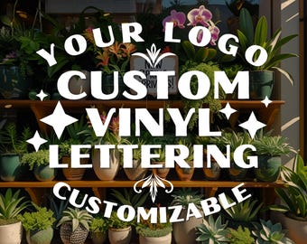 Aanpasbare vinylstickers - Bedrijfsnaam of -logo - Aangepaste belettering op bedrijfsvensters - Gepersonaliseerd bord - Sociale media, website, openingstijden, QR-code