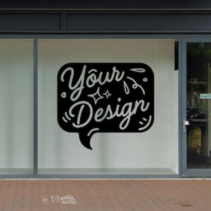 Customizable Vinyl Decal - Your Business Logo or Design - Personalized Storefront Sticker - Boutique, Salon, Studios, Suites, Shop, Sign