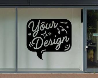 Customizable Vinyl Decal - Your Business Logo or Design - Personalized Storefront Sticker - Boutique, Salon, Studios, Suites, Shop, Sign