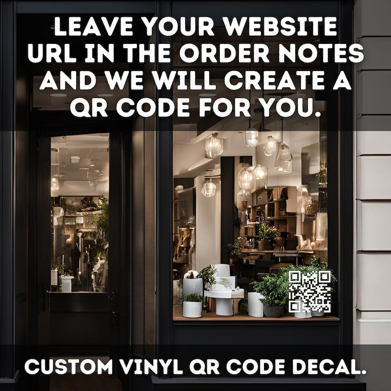 Storefront Window Code List QR Code Vinyl Decal, We Can Make the QR for You, Available in All Sizes ...