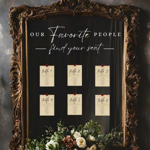 Nuestras personas favoritas encuentran su asiento Letrero de boda Calcomanía de vinilo, Adhesivo de espejo, Letras de vinilo Rápido