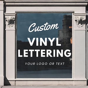Custom Vinyl Decals / Logo for your business storefront / Customizable sticker / Available in variable sizes / Personalized door lettering