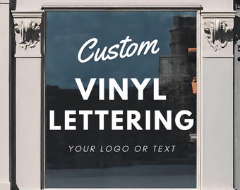 Custom Vinyl Decals / Logo for your business storefront / Customizable sticker / Available in variable sizes / Personalized door lettering