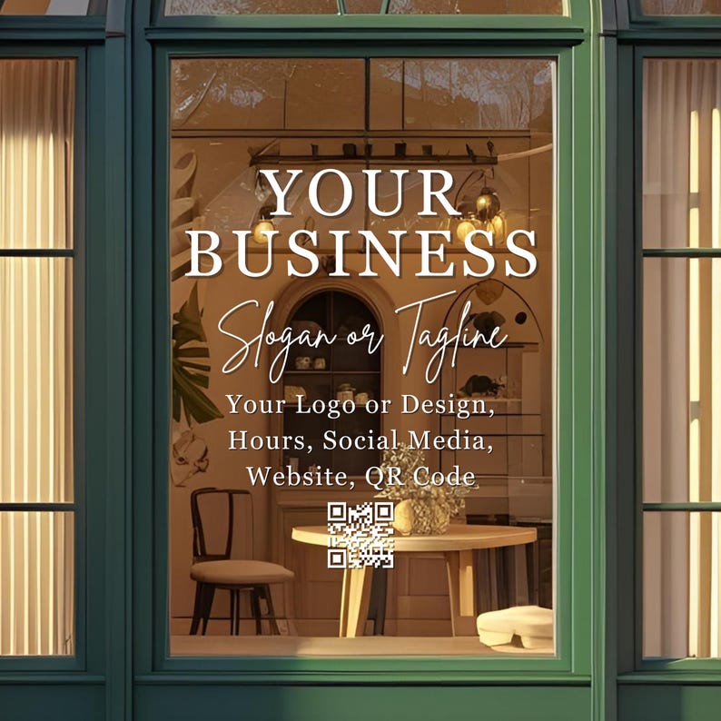 Your Design or Text Business Decal - Company Name or Logo - DIY Vinyl ...