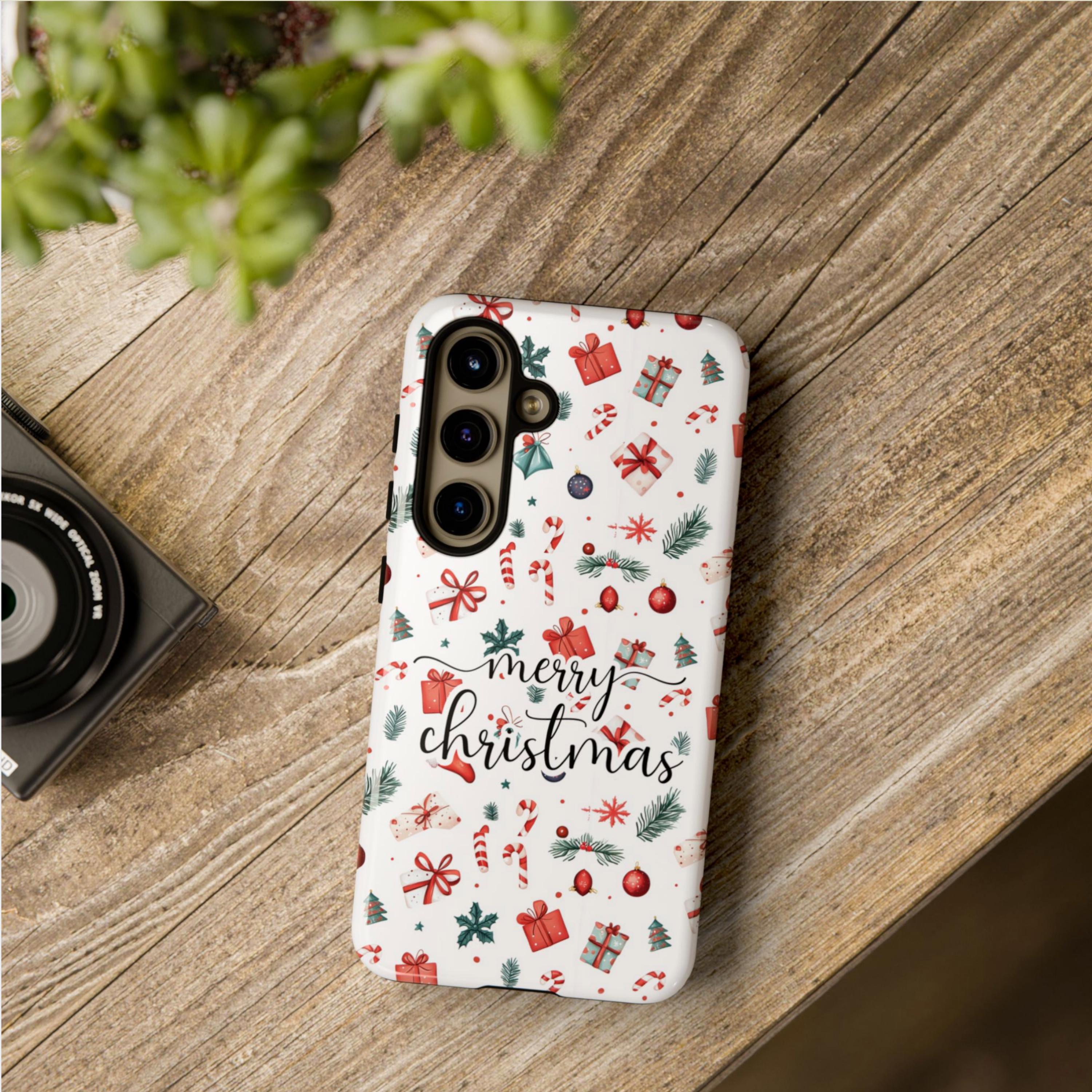 Merry Christmas Phone Case, Christmas Phone Case Gift for iPhone 16 15