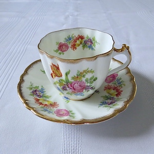 Vintage Flower Stanley Tea Cup and Saucer, Fine Bone China, Made in England, Cute Tea Cup, Perfect as a Gift, Perfect for Her