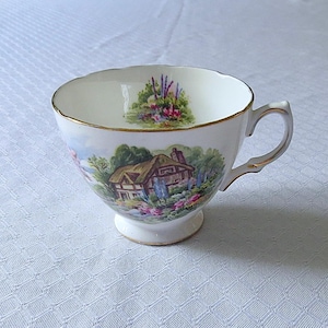 Gorgeous Royal Vale Tea Cup, Made In England, Fine Bone China Tea and Saucer, perfect as a gift and to own!