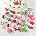 Red & Pink Clog Charms, DIY Rubber Shoe Decoration, Cartoon Kawaii Accessory, Birthday Gift for Kids product logo