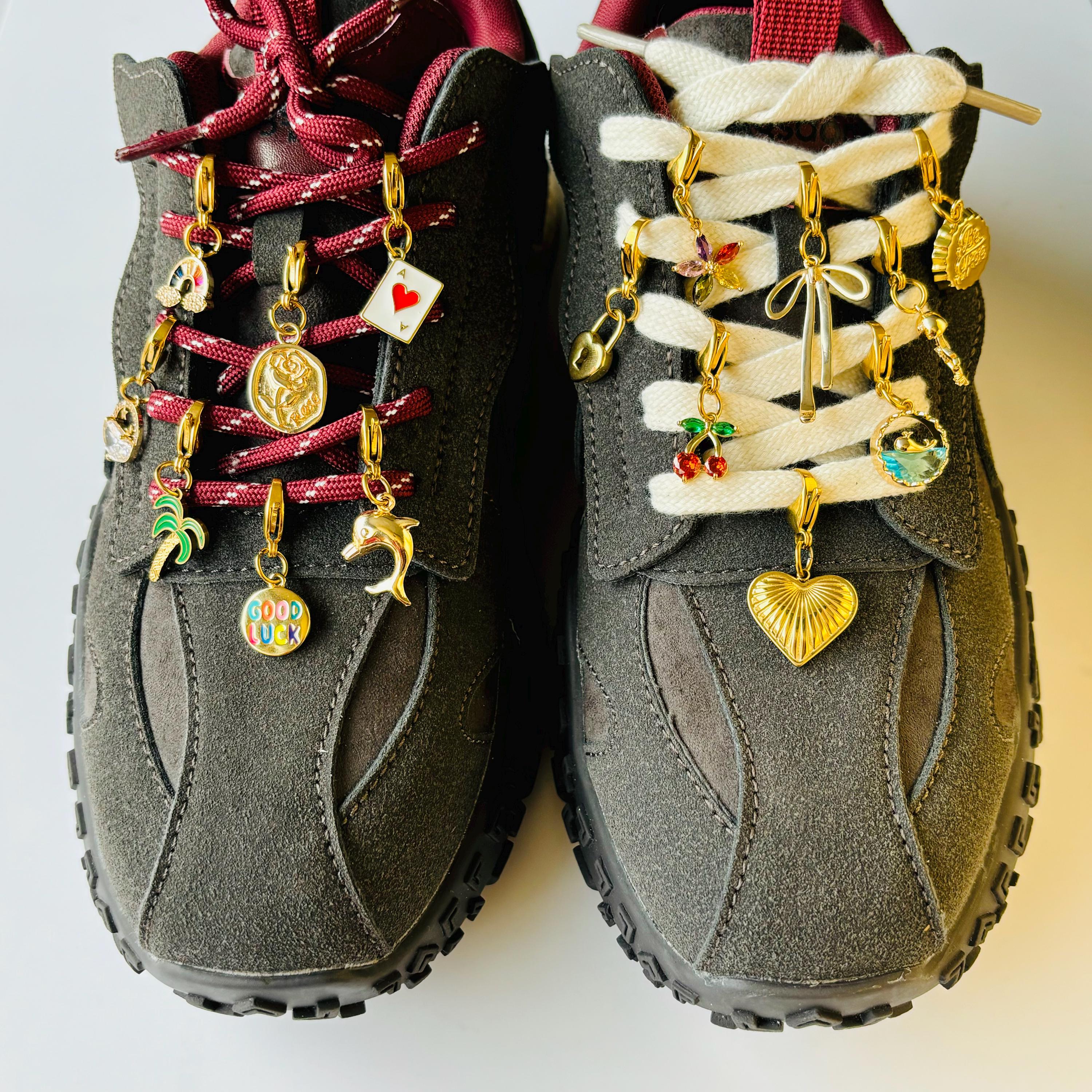 Custom Shoe Charms, Shoe Laces Charms, Build Your Own Shoes Sneaker Charms, Gold Charm, Gems Shoe Accessories, Shoe Jewelry, Gift For Her
