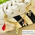 Custom Shoe Charms With Chain, Build Your Own Gold Shoe Sneaker charm, Shoe lace Charms, Shoe Charm, Birthday Gift For Her or Him product logo