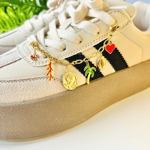 Custom Shoe Charms Chain, Build Your Own Gold Shoe Sneaker charms, Shoelace Charms, Gems Shoe Accessories, Shoe Charm Jewelry, Gift For Her