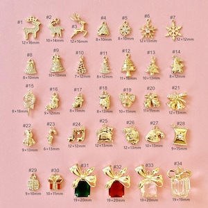 Christmas Add On Charms, Gold Pendant, DIY Jewelry Components for Necklace Bracelet Earrings Making, Christmas Charm Jewelry Gift