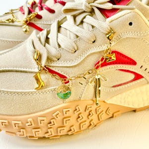 Custom Shoe Charms Chain, Build Your Own Gold Shoe Sneaker charms, Shoelace Charms, Gems Shoe Accessories, Shoe Charm Jewelry, Gift For Her