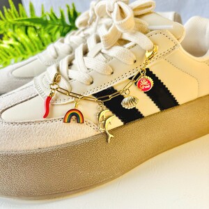 Custom Shoe Charms Chain, Build Your Own Gold Shoe Sneaker charms, Shoelace Charms, Gems Shoe Accessories, Shoe Charm Jewelry, Gift For Her