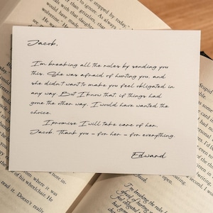 Crepúsculo: La carta de Edward a Jacob