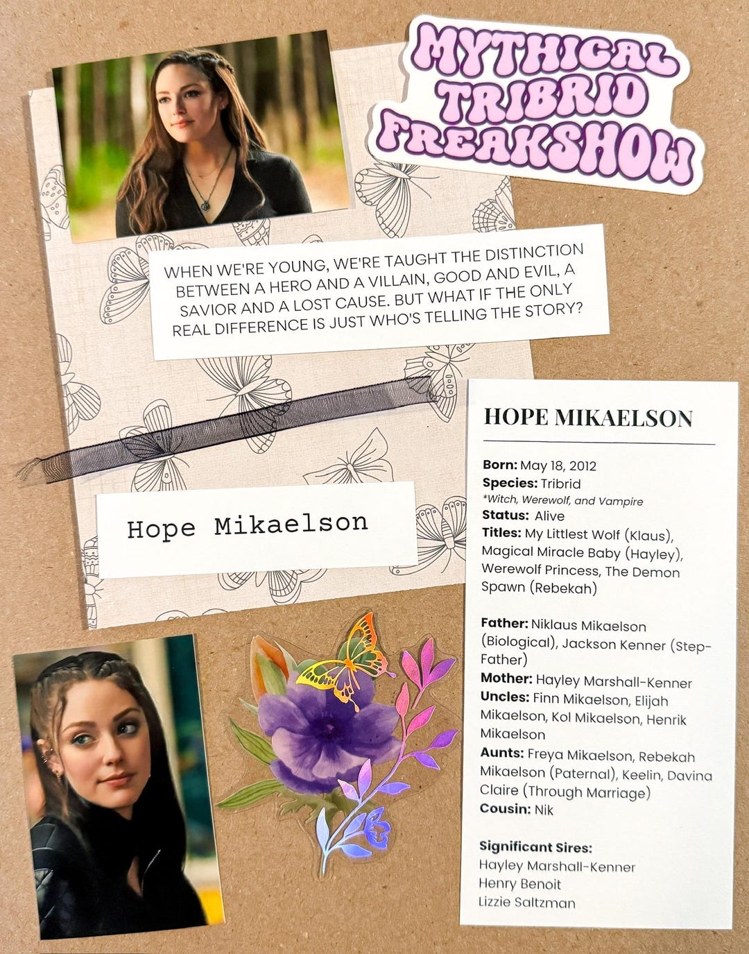 Hope Mikaelson Scrapbook Page Starter Kit | the Originals