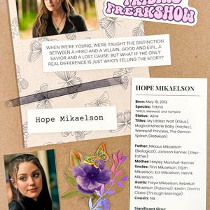 Kit de inicio de página de álbum de recortes de Hope Mikaelson