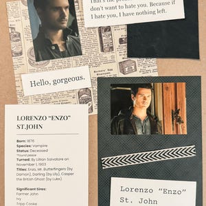 Kit inicial para página de scrapbook de Lorenzo "Enzo" St. John