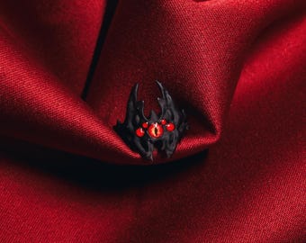 Monster spider goth black ring