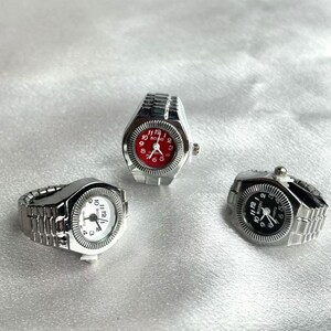Zilveren Retro Ring Watch - Punk Finger Watch - Geïnspireerde Watch Ring - Verstelbare Ring Watch - Mini Ring Watch - Vriendschapscadeau-Kerstcadeaus