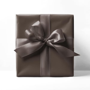 Carta da regalo marrone espresso - Carta da regalo tinta unita marrone cioccolato / Carta da regalo marrone scuro satinata o opaca