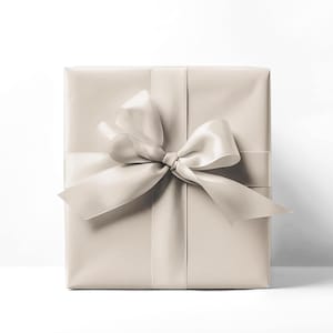Carta da regalo natalizia beige tinta unita - Carta da regalo natalizia classica ed elegante color marrone chiaro