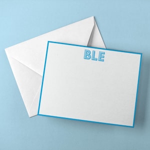 Boxed Set mit 10 benutzerdefinierten Briefpapierkarten mit Umschlägen | Personalisierte Monogramm Grußkarten | Geburtstagsgeschenk & Hochzeit Dankesnotizen