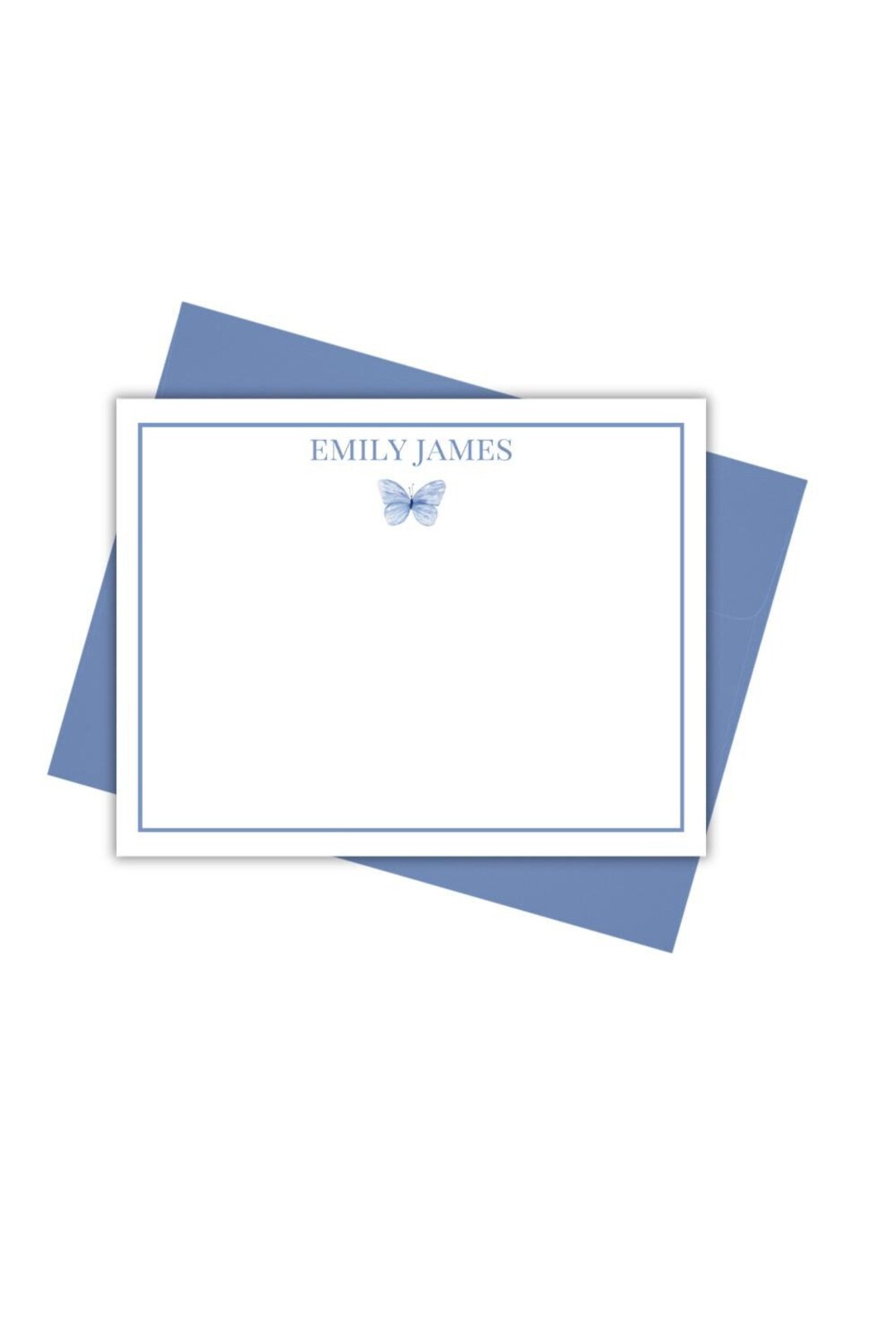 Personalized Butterfly Stationery Set - Pink or Blue Custom Notecards ...