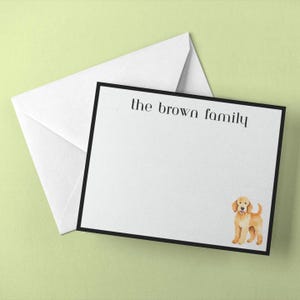 Personalized Goldendoodle Notecards Cute Puppy Stationery Thank you notes