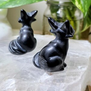 One of a kind obsidian animal spirit crystal