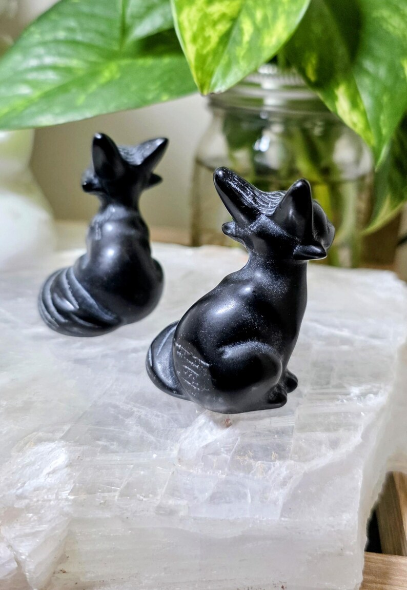 One of a kind obsidian animal spirit crystal