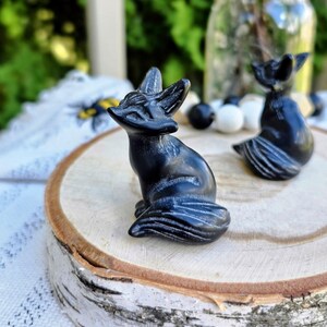 One of a kind obsidian animal spirit crystal