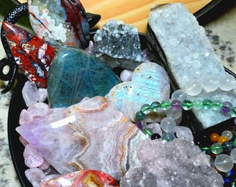 Intuitively Chosen Crystal Box, Mystery Healing Crystals, Energy Aligned Spiritual Gift