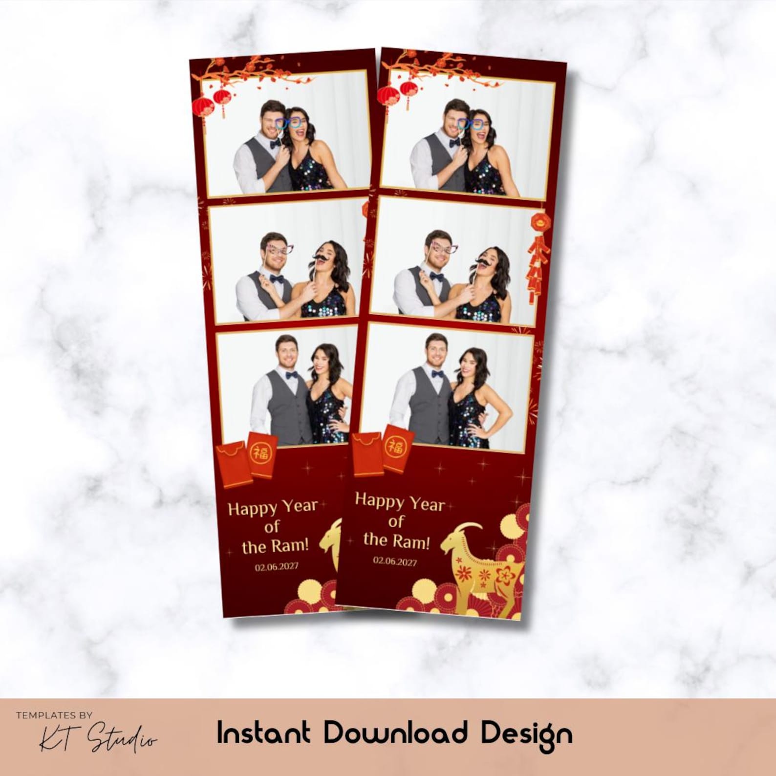 Chinese New Year 2027 Photobooth Template (digital Template) - Etsy