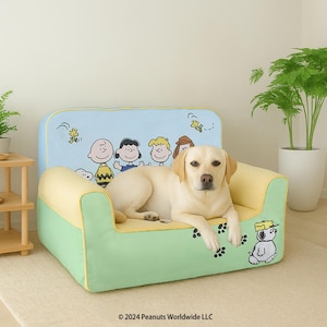 Snoopy Pet Sofa Bed for Cats and Small Dogs Under 5kg with Removable Cushion Non Slip Bottom and Cute Cartoon Design