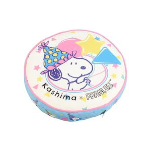 Colorful Snoopy Birthday Party Pet Bed for Dogs and Cats, Round Soft Cushion with Washable Cover, Cartoon Puppy Mat Gift Idea